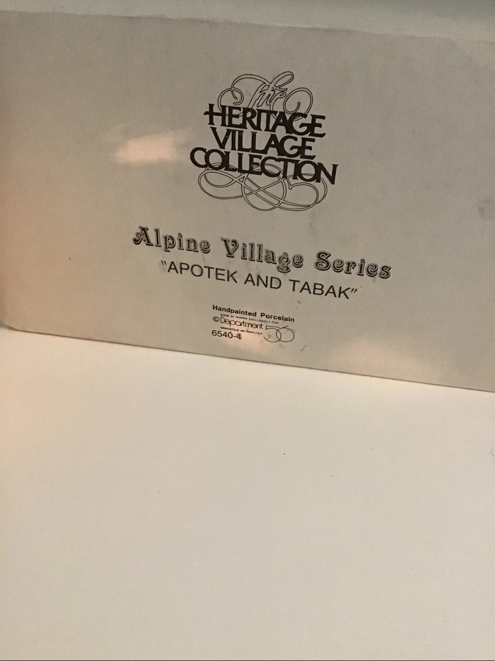 Vintage Department 56 Alpine Village 